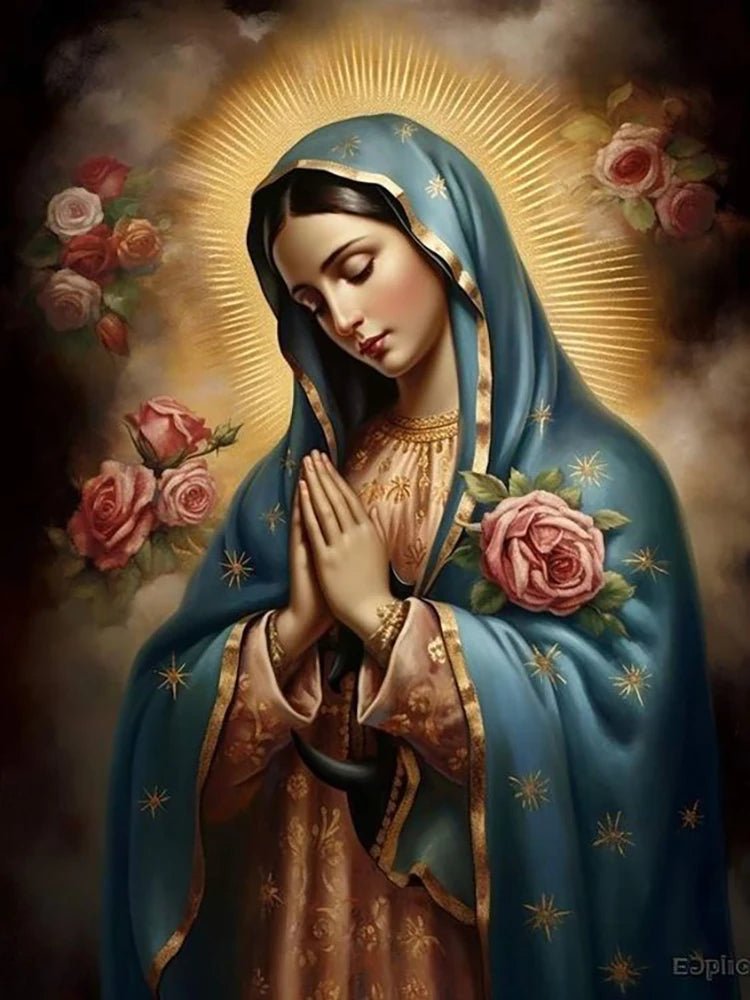 Kit de Pintura Diamante 5D - Nossa Senhora: Arte Religiosa Feita à Mão - Loja São Miguel