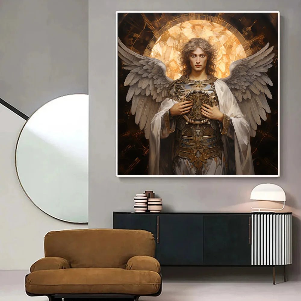 Pintura em Lona de São Miguel Arcanjo: Arte Cristã para Decoração - Loja São Miguel